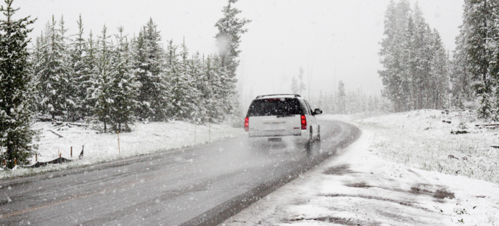 car in snow